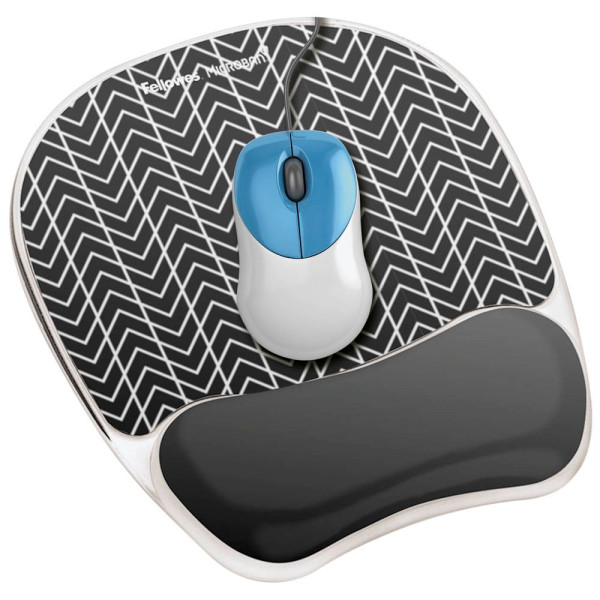 0043859740680 - Mousepad Photo Gel Zick-Zack 9653401 schwarz weiß 202x32x23cm 0043859740680 Fellowes
