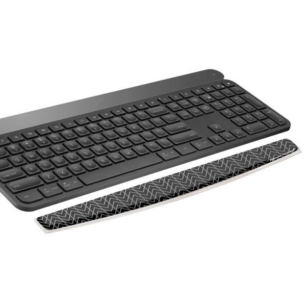 0043859740734 - Tastatur-Handballenauflage Photo Gel Zick-Zack schwarz weiß