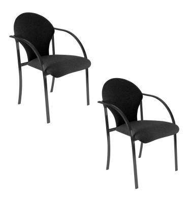 Besucherstuhl VISA BLACK, schwarz / schwarz, mit Armlehnen, 4-Fuß-Gestell Besucherstuhl VISA BLACK, schwarz / schwarz, mit Armlehnen, 4-Fuß-Gestell