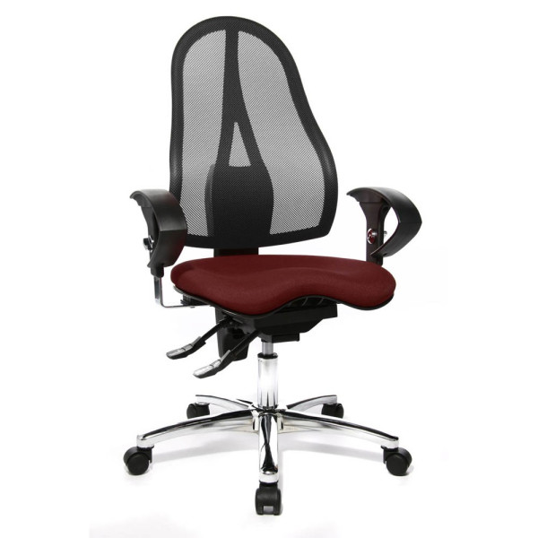 4014296089775 - Bürostuhl Sitness® 15 ST19U G27 bordeaux schwarz chrom Stoff 4014296089775 - Bürostuhl Sitness® 15 ST19U G27 bordeaux schwarz chrom Stoff