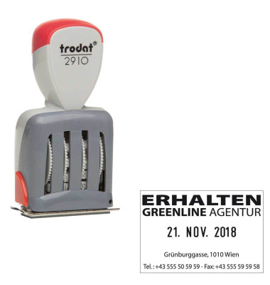 trodat Datumsstempel, individualisierbar Classic 2910 P01