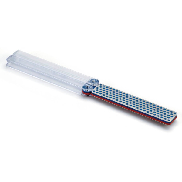 0017042011628 - Diamantschärfer DiaFold länglich doppelseitig grob 45 µ fein 25 µ trocken & mit Wasser verwendbar Klappgriffe L 240 mm blau-rot 0017042011628 - Diamantschärfer DiaFold länglich doppelseitig grob 45 µ fein 25 µ trocken & mit Wasser verwendbar Klappgriffe L 240 mm blau-rot