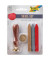 folia Siegel-Set 31019, 3 Wachs rot + silber + gold, 2 Motive, 1 Griff