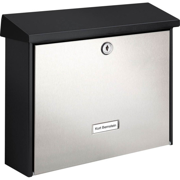 4003482617700 - London 6867 B+S Burg-Wächter Briefkasten Edelstahl Stahl Schwarz Edelstahl 4003482617700 - London 6867 B+S Burg-Wächter Briefkasten Edelstahl Stahl Schwarz Edelstahl