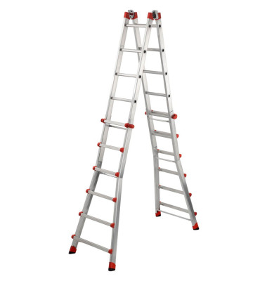 Gelenkleiter 7524-157 M80, 4x 6 Stufen, silber, Aluminium