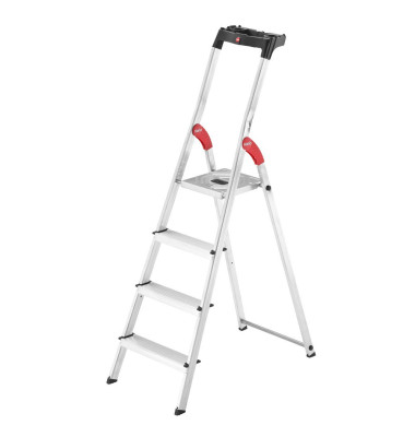 Haushaltsleiter 8160-407 L60 StandardLine, 1x 4 Stufen, silber, Aluminium