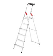 Haushaltsleiter 8160-607 L60 StandardLine, 1x 6 Stufen, silber, Aluminium