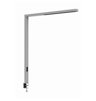 LED-Schreibtischlampe MAULsirius, silber, mit Tischklemme, dimmbar
