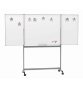 Stativdrehtafel-Whiteboard MAULstandard, 6458684, 300/150x100cm, kunststoffbeschichtet, Aluminiumrahmen