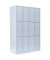 Schließfachschrank 520340, Metall, 4 Abteile mit 12 Fächern, abschließbar, 117x180cm (BxH), lichtgrau