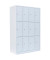 Schließfachschrank 520347, Metall, 4 Abteile mit 12 Fächern, abschließbar, 117x180cm (BxH), weiß