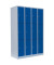 Schließfachschrank 520341, Metall, 4 Abteile mit 12 Fächern, abschließbar, 117x180cm (BxH), blau