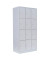 Schließfachschrank 520430, Metall, 3 Abteile mit 12 Fächern, abschließbar, 88,5x180cm (BxH), lichtgrau