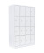 Schließfachschrank 520447, Metall, 4 Abteile mit 16 Fächern, abschließbar, 117x180cm (BxH), weiß