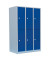 Spind 523231, Metall, 3 Abteile mit 6 Fächern, 118,5x180cm (BxH), blau