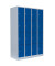 Schließfachschrank 520441, Metall, 4 Abteile mit 16 Fächern, abschließbar, 117x180cm (BxH), blau