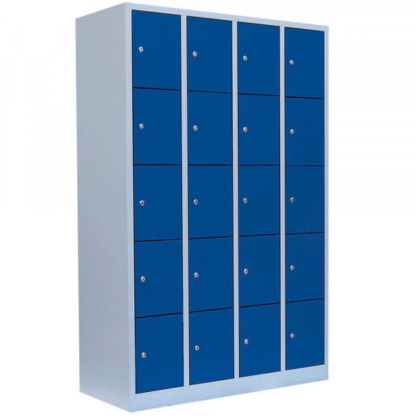 4061815518599 - Schließfachschrank 520541 Metall 4 Abteile mit 20 Fächern abschließbar 117x180cm (BxH) blau 4061815518599 LÜLLMANN 4061815518599 - Schließfachschrank 520541 Metall 4 Abteile mit 20 Fächern abschließbar 117x180cm (BxH) blau 4061815518599 LÜLLMANN