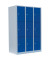 Schließfachschrank 523331, Metall, 3 Abteile mit 9 Fächern, abschließbar, 118,5x180cm (BxH), blau