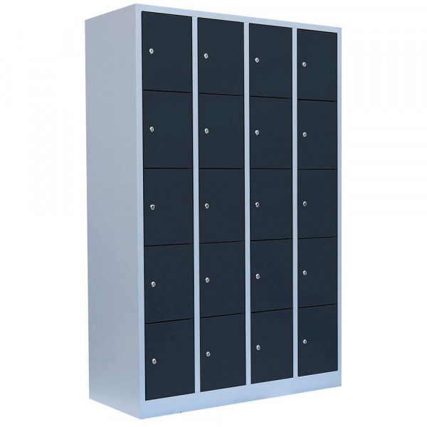 4061815518629 - Schließfachschrank 520548 Metall 4 Abteile mit 20 Fächern abschließbar 117x180cm (BxH) anthrazit 4061815518629 LÜLLMANN 4061815518629 - Schließfachschrank 520548 Metall 4 Abteile mit 20 Fächern abschließbar 117x180cm (BxH) anthrazit 4061815518629 LÜLLMANN