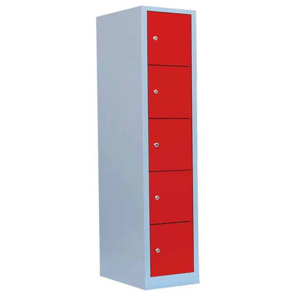 4061815519763 - Schließfachschrank 523514 Metall 3 Abteile mit 12 Fächern abschließbar 1185x180cm (BxH) bunt 4061815519763 LÜLLMANN