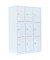 Schließfachschrank 523337, Metall, 3 Abteile mit 9 Fächern, abschließbar, 118,5x180cm (BxH), weiß