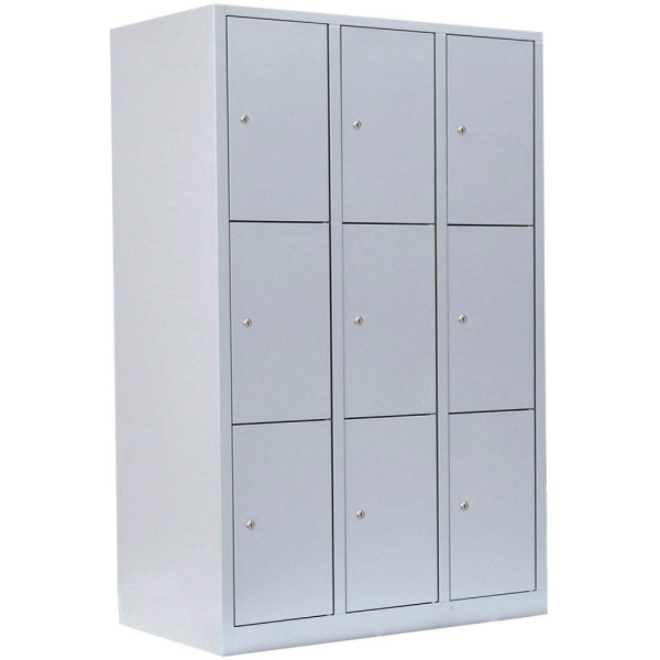 4061815519138 - Schließfachschrank 523330 Metall 3 Abteile mit 9 Fächern abschließbar 1185x180cm (BxH) lichtgrau 4061815519138 LÜLLMANN 4061815519138 - Schließfachschrank 523330 Metall 3 Abteile mit 9 Fächern abschließbar 1185x180cm (BxH) lichtgrau 4061815519138 LÜLLMANN