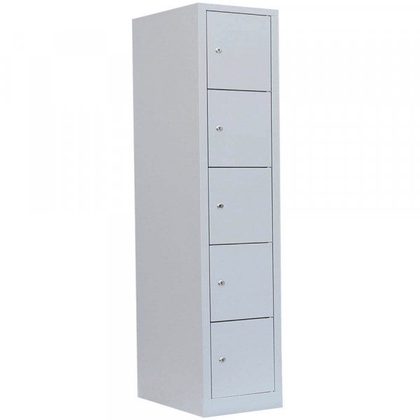 4061815519695 - Schließfachschrank 523510 Metall 1 Abteil mit 5 Fächern abschließbar 415x180cm (BxH) lichtgrau 4061815519695 LÜLLMANN 4061815519695 - Schließfachschrank 523510 Metall 1 Abteil mit 5 Fächern abschließbar 415x180cm (BxH) lichtgrau 4061815519695 LÜLLMANN