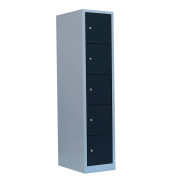 Schließfachschrank 523518, Metall, 1 Abteil mit 5 Fächern, abschließbar, 41,5x180cm (BxH), anthrazit