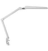 Schreibtischlampe MAULcraft 82053, LED, dimmbar, mit Tischklemme, weiß