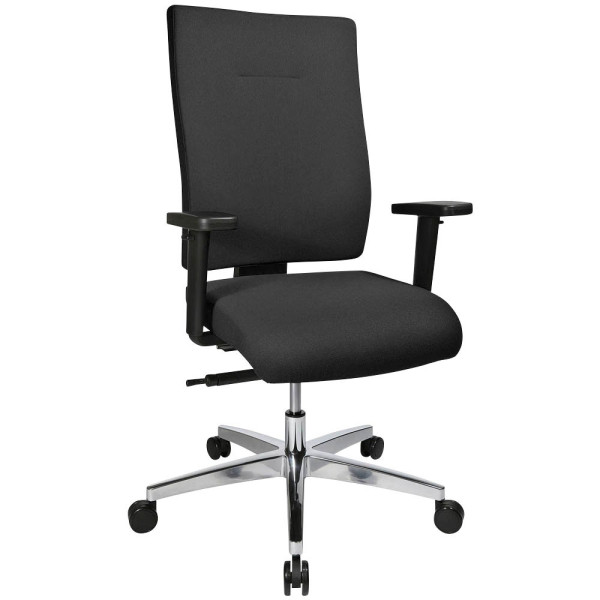 4014296768878 - Bürostuhl Profi Star 15 High schwarz   silber mit Armlehnen bis 110kg 4014296768878 Topstar