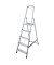 Stehleiter 000729 CORDA, 1 x 5 Stufen, silber, Aluminium