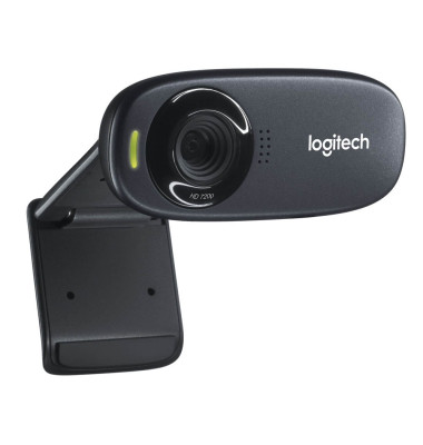 HD-Webcam 1280 x 720 Pixel Logitech C310 Standfuß, Klemm-Halterung