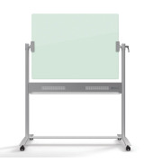 Glas-Magnetboard Diamond 1903943, 120x90cm, mit Rollen, weiß