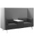 2 Sitzer Besprechungsecke mit Tisch und Stromanschluss schwarz /grau 1805-4-1 soft seating