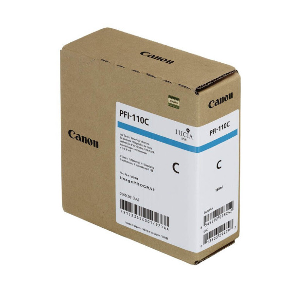 Canon Druckerpatrone PFI-110 C 2365C001 (kompatibel zu Canon PFI-110C), cyan 4549292098242 Canon