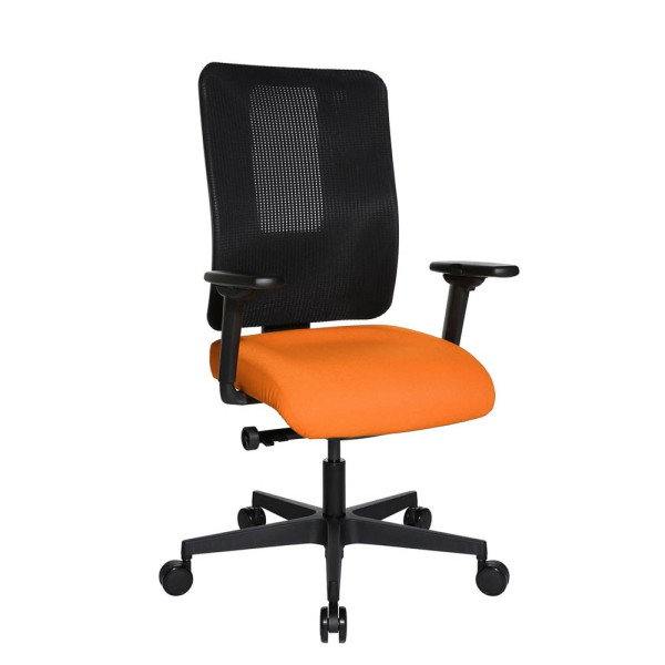 4014296750897 - Bürostuhl Sitness Open X (N) Deluxe OX300TW2 T340 orange schwarz schwarz Stoff 4014296750897 - Bürostuhl Sitness Open X (N) Deluxe OX300TW2 T340 orange schwarz schwarz Stoff