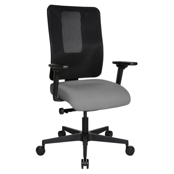 4014296751542 - Bürostuhl Sitness Open X (N) Deluxe mit Schiebesitz OX30WTW2 T230 hellgrau schwarz schwarz Stoff 4014296751542 - Bürostuhl Sitness Open X (N) Deluxe mit Schiebesitz OX30WTW2 T230 hellgrau schwarz schwarz Stoff