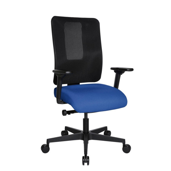 4014296751566 - Bürostuhl Sitness Open X (N) Deluxe mit Schiebesitz OX30WTW2 T260 blau schwarz schwarz Stoff 4014296751566 - Bürostuhl Sitness Open X (N) Deluxe mit Schiebesitz OX30WTW2 T260 blau schwarz schwarz Stoff