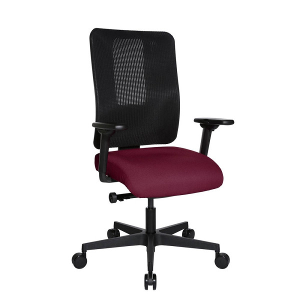 4014296751573 - Bürostuhl Sitness Open X (N) Deluxe mit Schiebesitz OX30WTW2 T270 bordeaux schwarz schwarz Stoff 4014296751573 - Bürostuhl Sitness Open X (N) Deluxe mit Schiebesitz OX30WTW2 T270 bordeaux schwarz schwarz Stoff