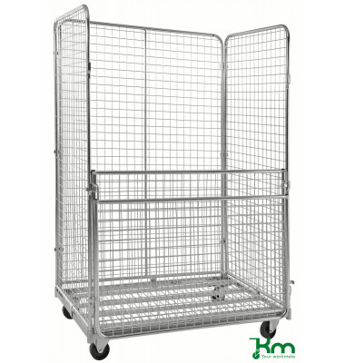 Rollcontainer verzinkt bis 400 kg 2 Lenk- und 2 Bockrollen 1200x800x1835mm KM0170H4M10 Rollcontainer verzinkt bis 400 kg 2 Lenk- und 2 Bockrollen 1200x800x1835mm KM0170H4M10