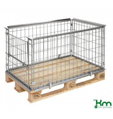 Palettenrahmen & Palettencontainer verzinkt bis kg 1220x820x640mm KM080062A1 Palettenrahmen & Palettencontainer verzinkt bis kg 1220x820x640mm KM080062A1