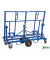 Baustellenwagen blau bis 500 kg 2 Bockrollen 4 Lenkrollen 2 davon mit Bremse 1900x700x1490mm KM08200