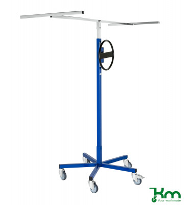 Baustellenwagen blau bis 70 kg 5 Lenkrollen 1 davon mit Bremse 1820x800x1790mm KM08300