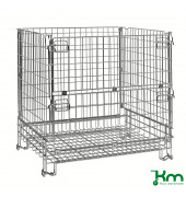 Palettenrahmen & Palettencontainer KM09911911, Gitterbox, 1000x1200x1180mm (BxLxH), bis 1000kg belastbar, verzinkt