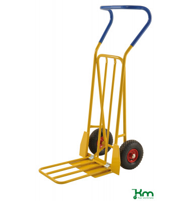 Karren KM104-HPFR, Gep&auml;ck- & Sackkarre, 560x780x1320mm (BxLxH), bis 250kg belastbar, pannensichere R&auml;der, gelb