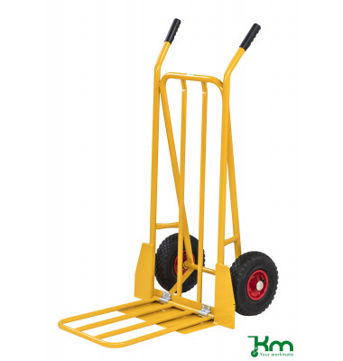 Karren KM104PF, Gep&auml;ck- & Sackkarre, 555x780x1110mm (BxLxH), bis 250kg belastbar, pannensichere R&auml;der, gelb