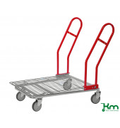 Plattformwagen Großgüterwagen KM113227, 700x1170mm (BxL gesamt), bis 200kg belastbar, 4 Lenkrollen, verzinkt