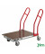 Plattformwagen Großgüterwagen KM113228, 700x1170mm (BxL gesamt), bis 200kg belastbar, 4 Lenkrollen, verzinkt