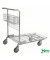 Plattformwagen Großgüterwagen KM113230, 700x1170mm (BxL gesamt), bis 200kg belastbar, 4 Lenkrollen, verzinkt
