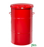 Müllsackständer KM115RF, Abfallbehälter 115 Liter, 490x490x805mm (BxLxH), rot